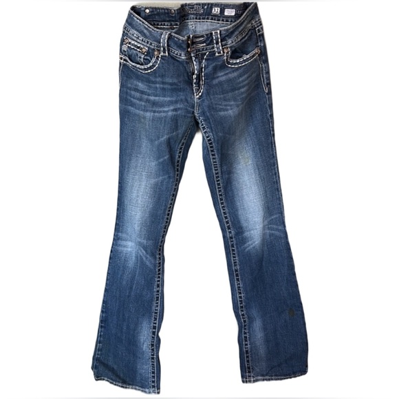 🌺Miss Me Gunmetal Bling Pockets, Boot Cut Jeans JP4656-6 Women’s Size 31🌸🌺 - Picture 7 of 14